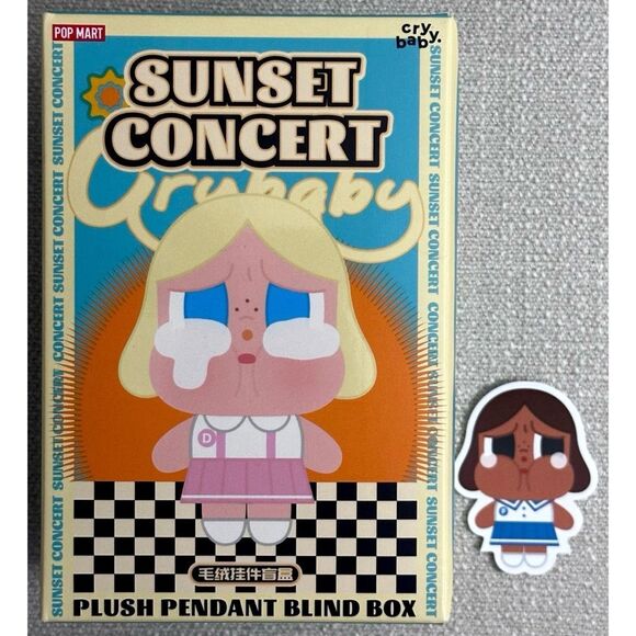 POP MART CRYBABY Sunset Concert Series “PURPLISH BLUE” Plush Pendant Single Box - Picture 3 of 11